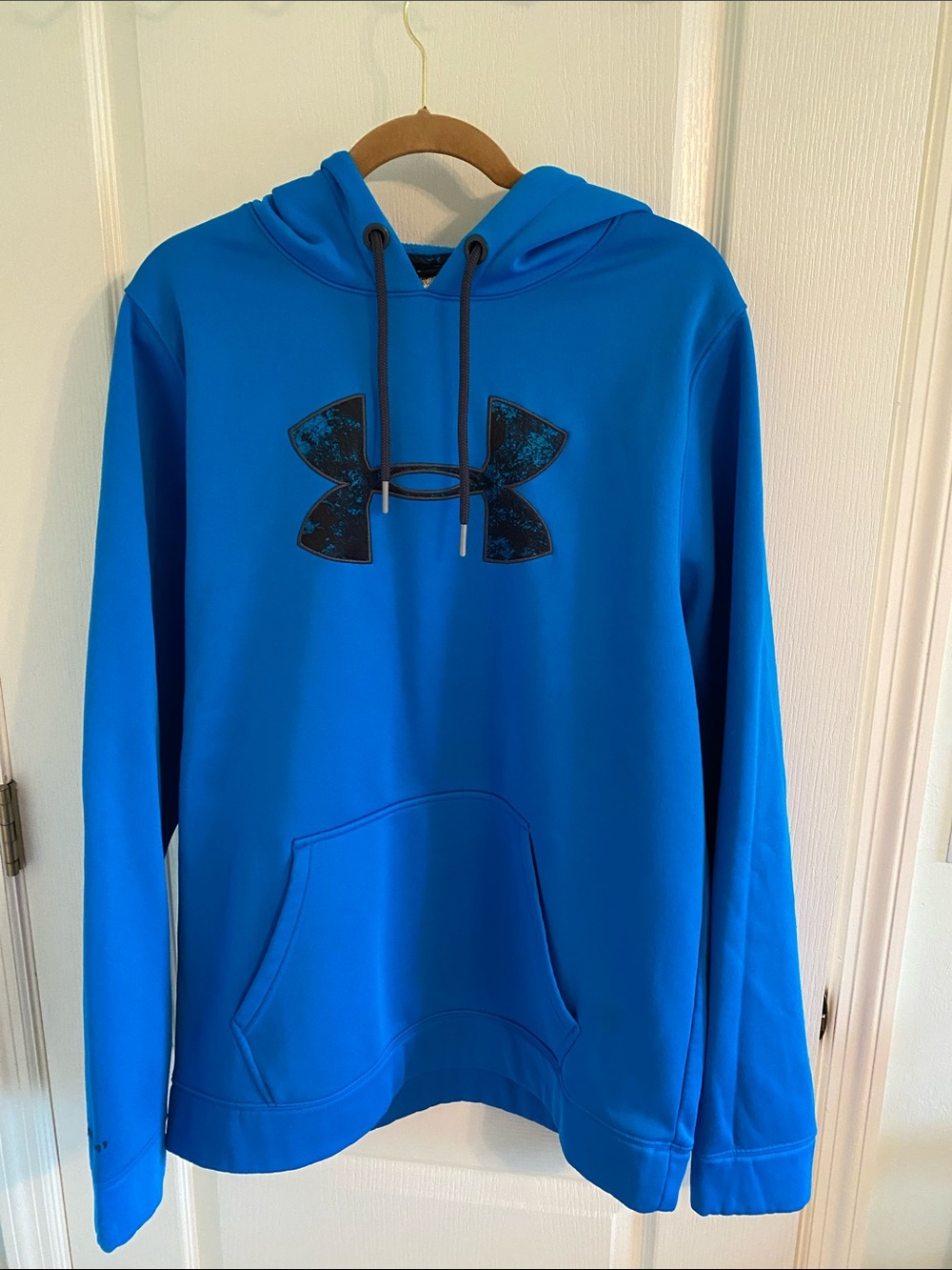 Under Armour Men's Bright Blue Logo Crewneck Hoodie